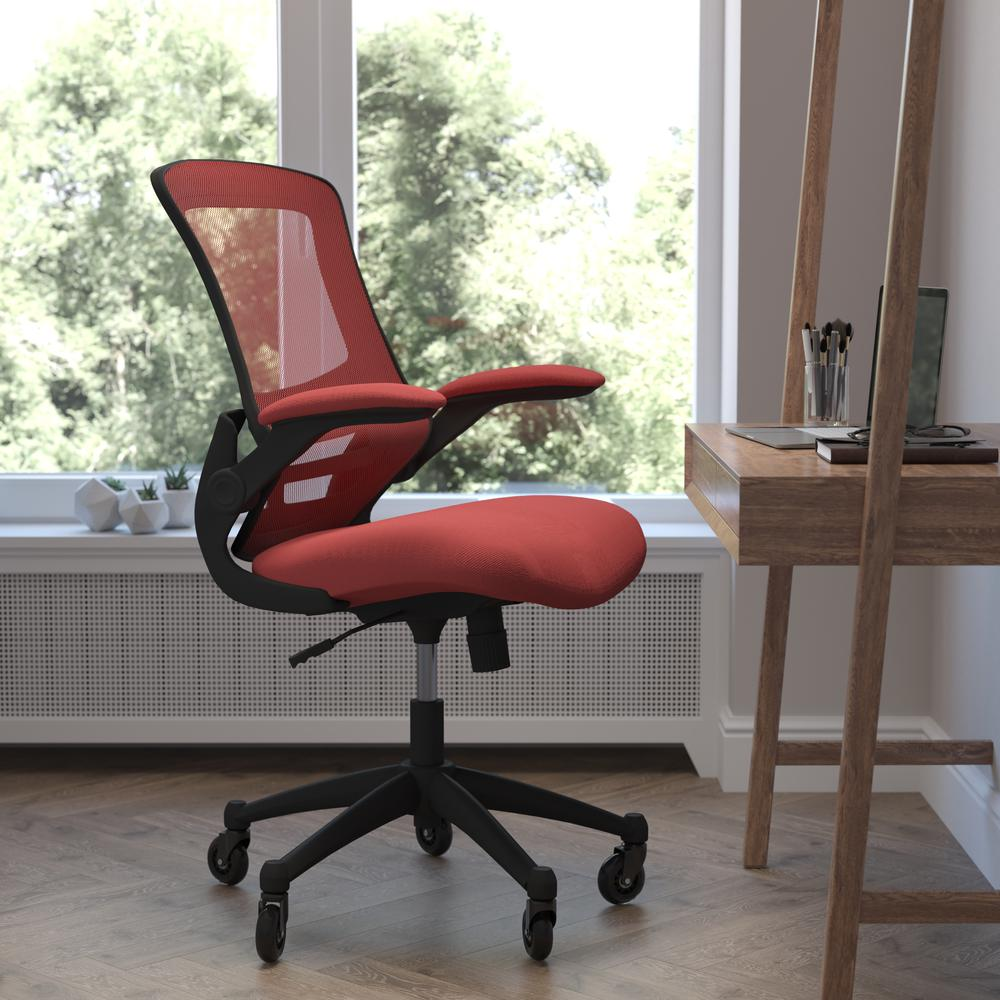 Kelista Mid-Back Ergonomic Task Office Chair - Red