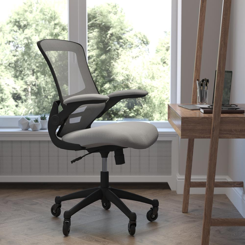 Kelista Mid-Back Ergonomic Task Office Chair - Dark Gray