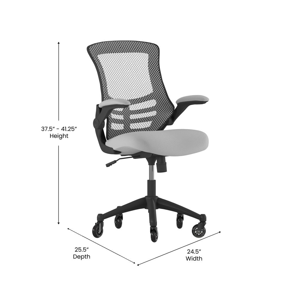 Kelista Mid-Back Ergonomic Task Office Chair - Dark Gray