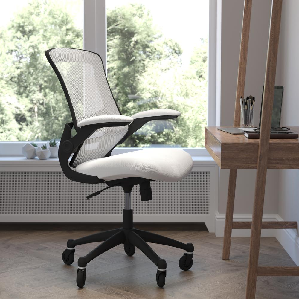 Kelista Mid-Back Ergonomic Task Office Chair - White