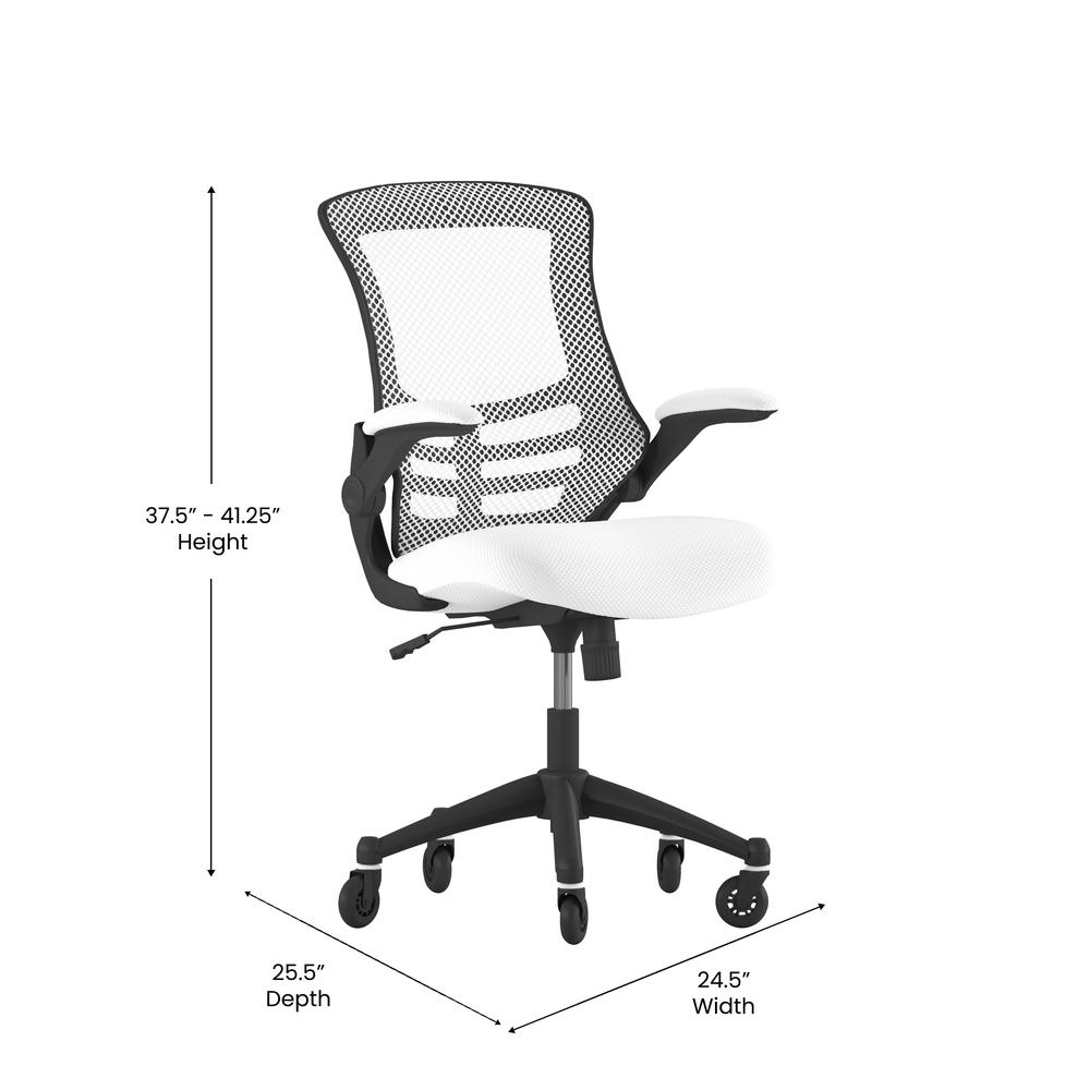 Kelista Mid-Back Ergonomic Task Office Chair - White