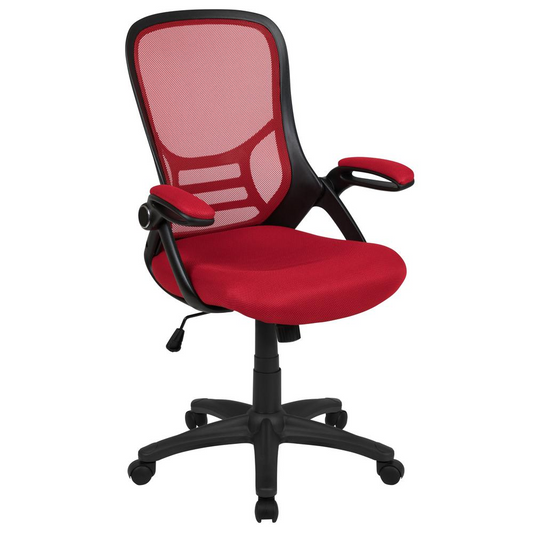 Porter High Back Mesh Ergonomic Swivel Office Chair - Red