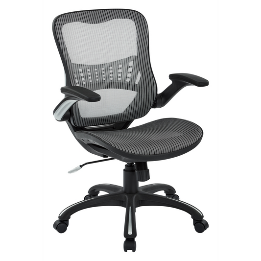 Mesh Seat & Back Mid-Back Ergonomic Office Chair - Grey